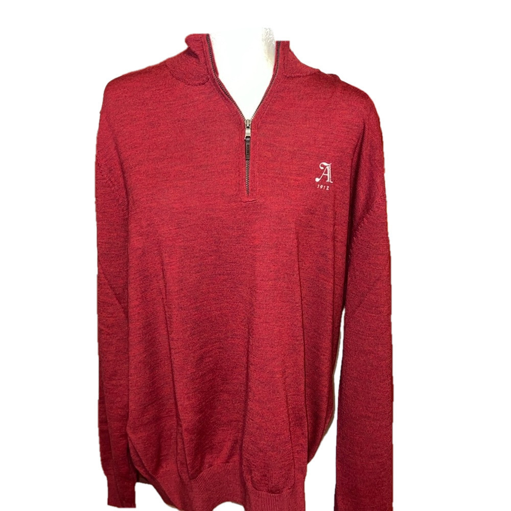 Fairway Greene The Natural Merino Wool 3/4 Zip Sweater XL